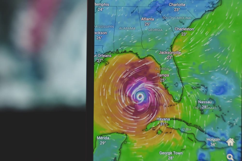 Orkaan Milton op weerradar