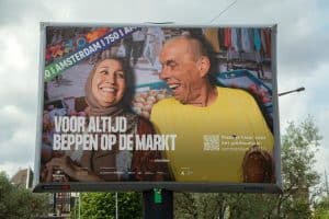 Billboard van jubilieumjaar Amsterdam