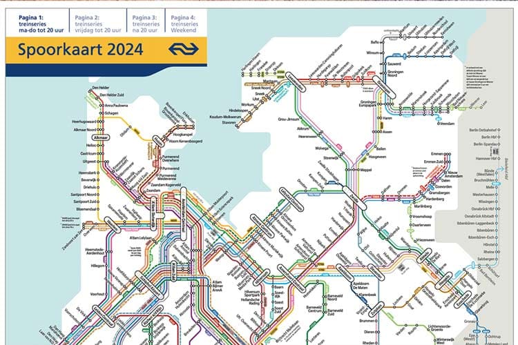 De spoorkaart van 2024