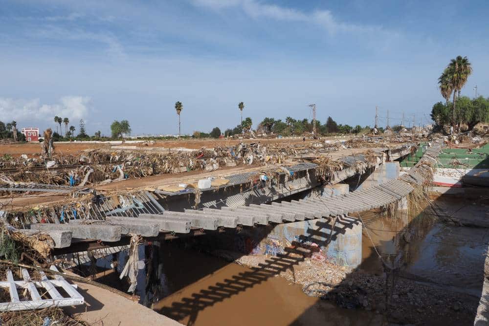 Schade na de overstroming in Valencia