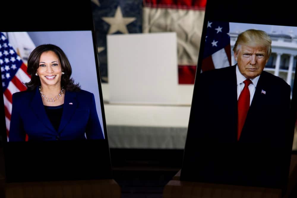 Democraat Kamala Harris en Republikein Donald Trump