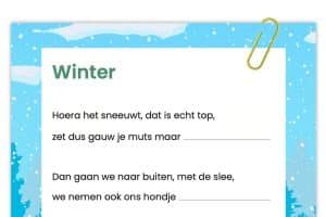 Winters gedicht om in te vullen